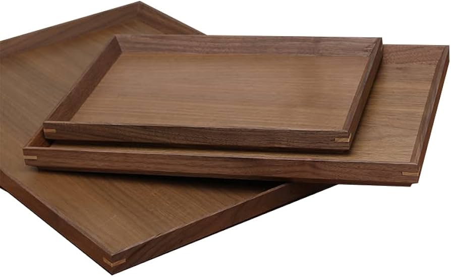 トレイ トレー 木製 お盆 四角 長方形 クルミ材 ランチトレイ カフェ トレイ トレー 木製 お盆 四角 長方形 クルミ材 ランチトレイ カフェ